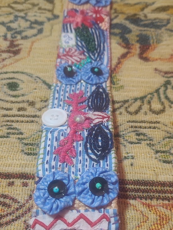 Handcrafted Multicolor Embroidered Women\'s Belt Artist Made By Hand main image 7
